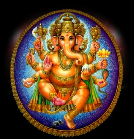 Colorful Lord Ganesh Artwork PNG