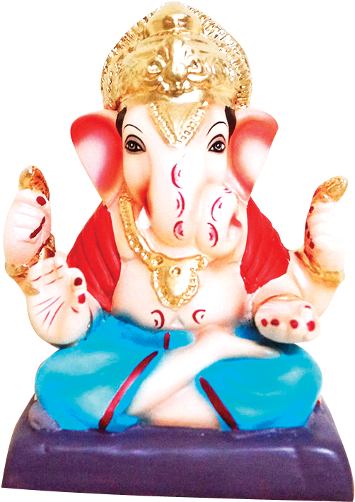 Colorful Lord Ganesh Statue PNG