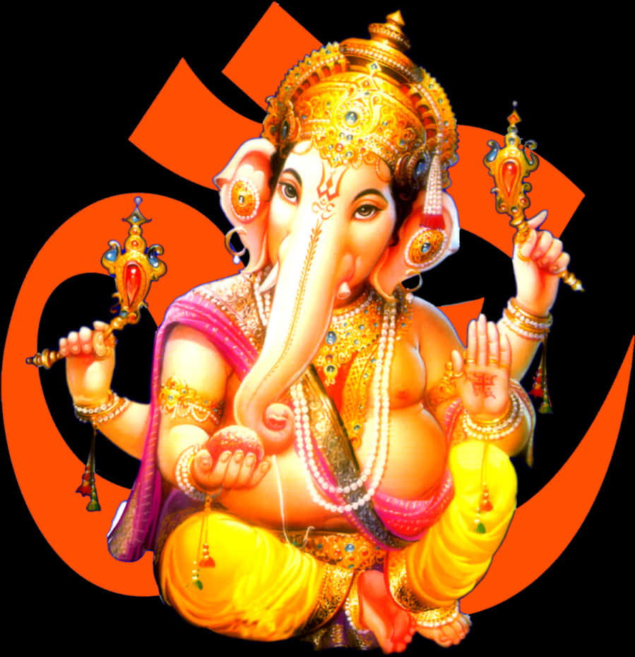 Colorful Lord Ganesha Artwork PNG