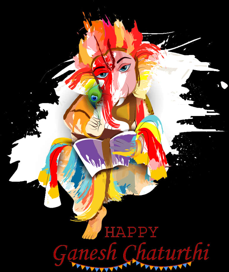 Colorful Lord Ganesha Ganesh Chaturthi Celebration PNG