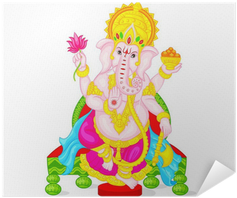 Colorful Lord Ganesha Illustration PNG