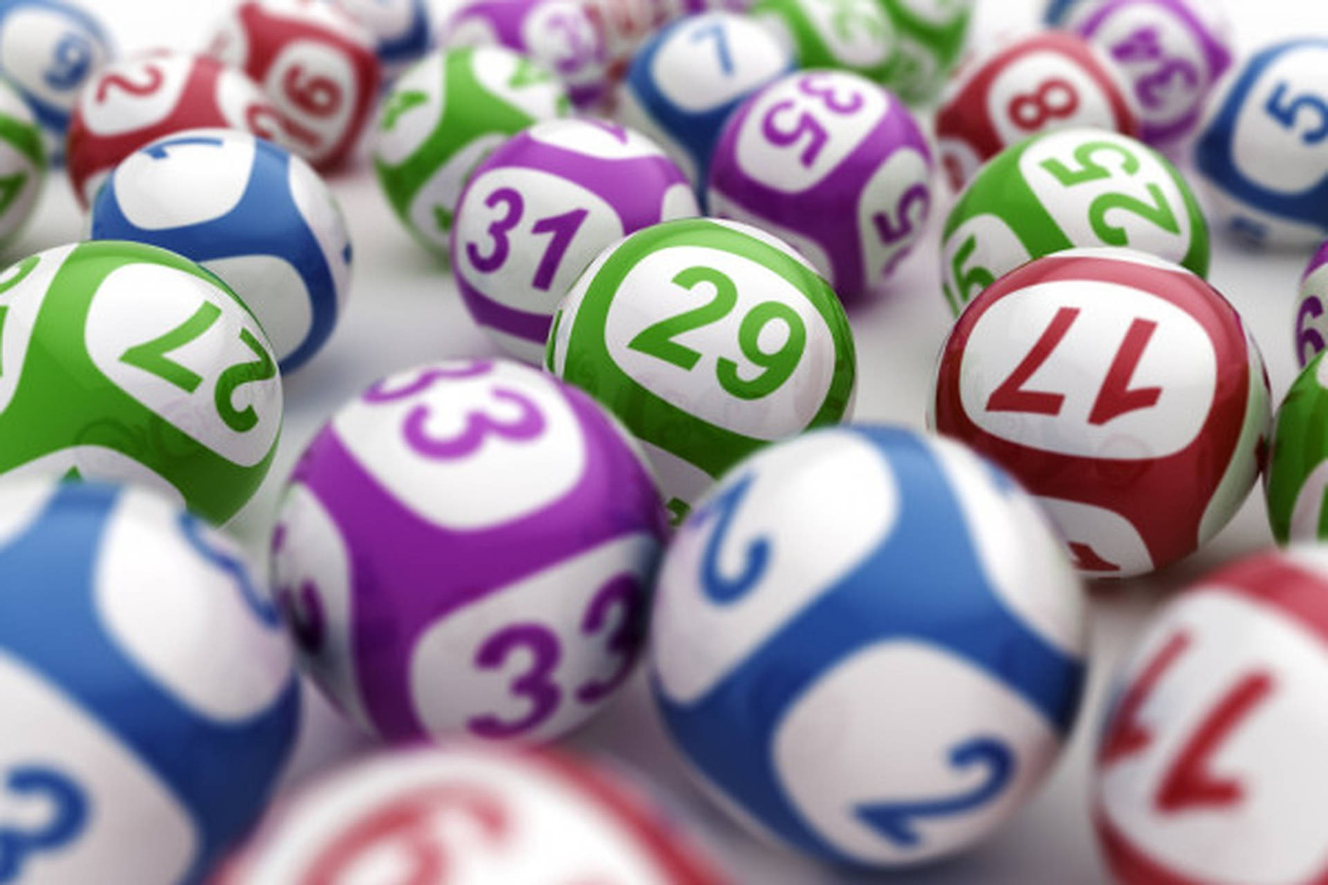 Colorful Lottery Balls Wallpaper