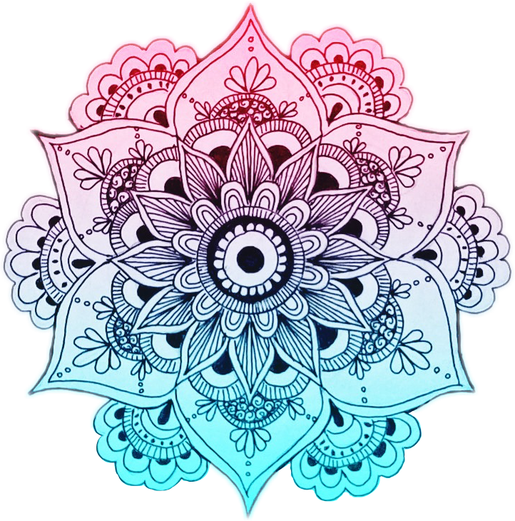 Colorful Lotus Mandala Artwork PNG