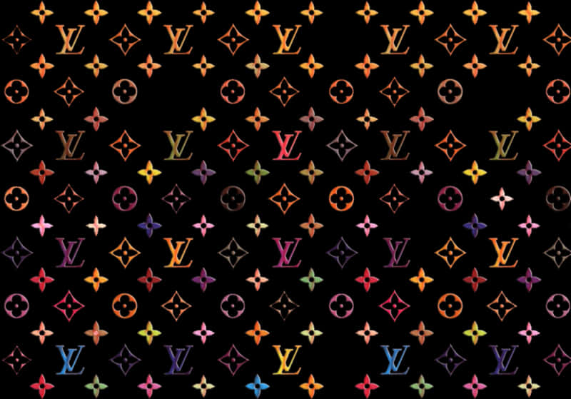 Colorful Louis Vuitton Pattern PNG