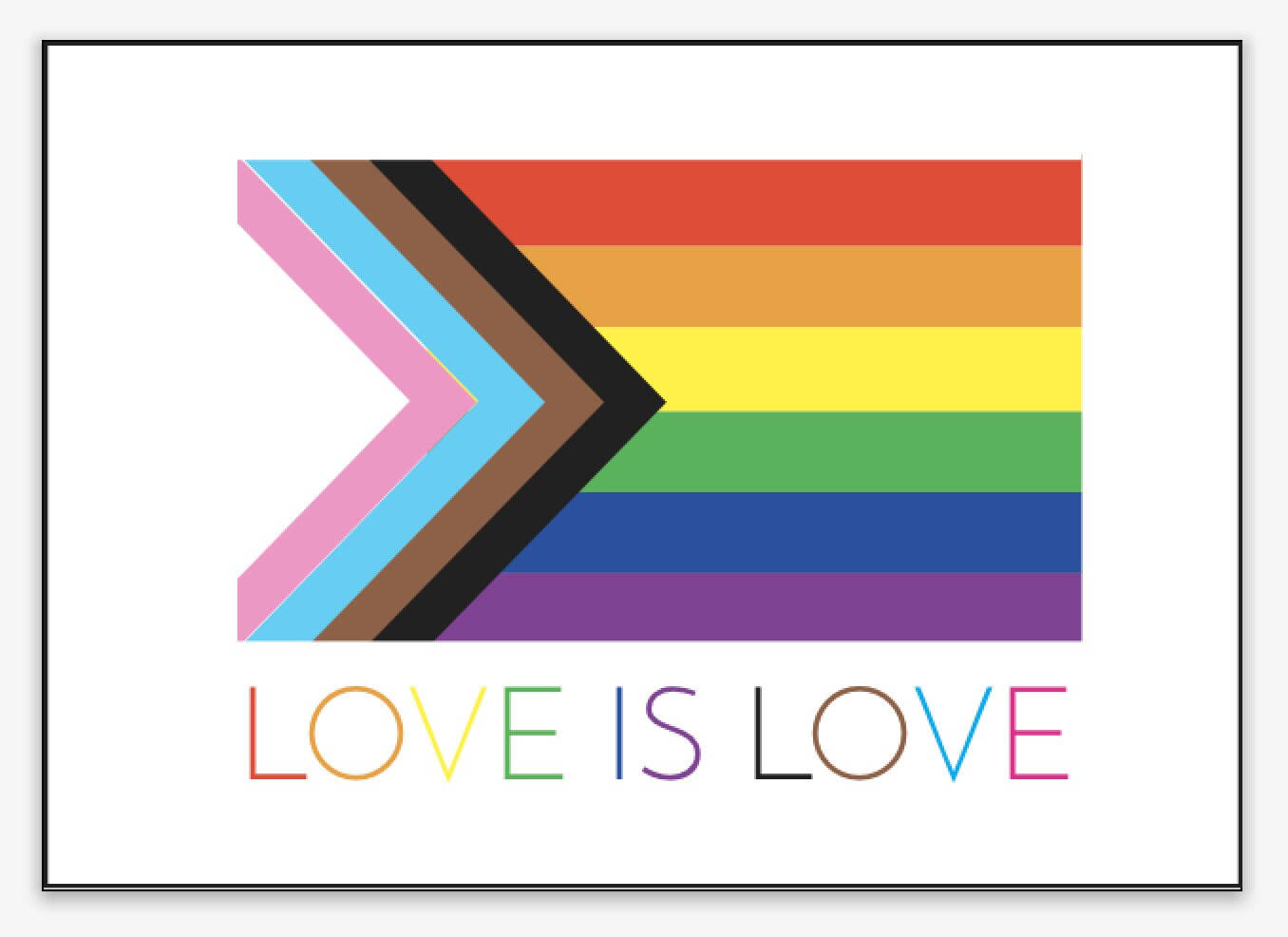 Colorful Love Is Love Wallpaper