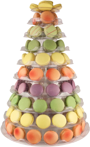 Colorful Macaron Tower Display.png PNG