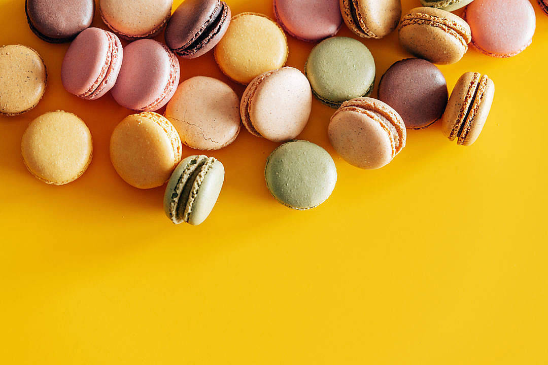 Colorful Macarons Pastels Aesthetic Computer Background