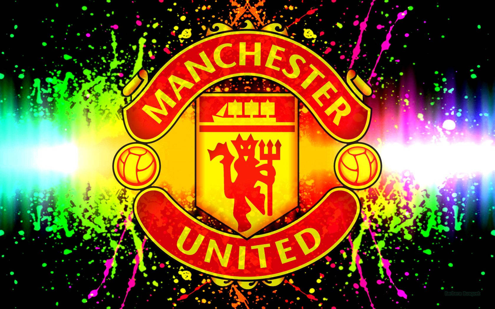 Colorful Manchester United Art Wallpaper