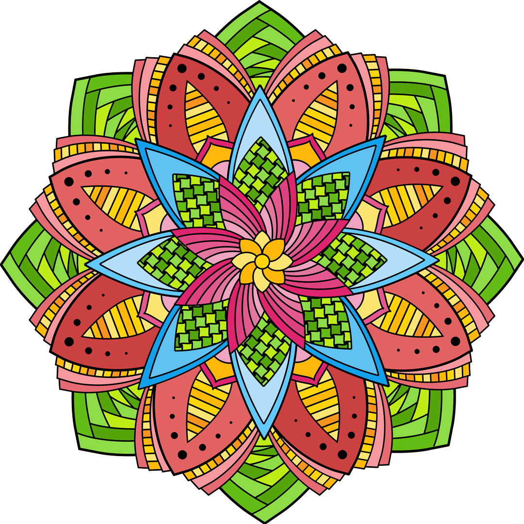 Colorful Mandala Artwork PNG