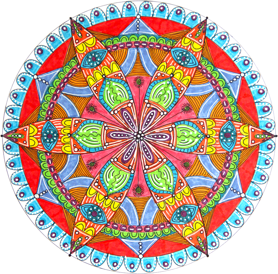 Colorful Mandala Artwork PNG