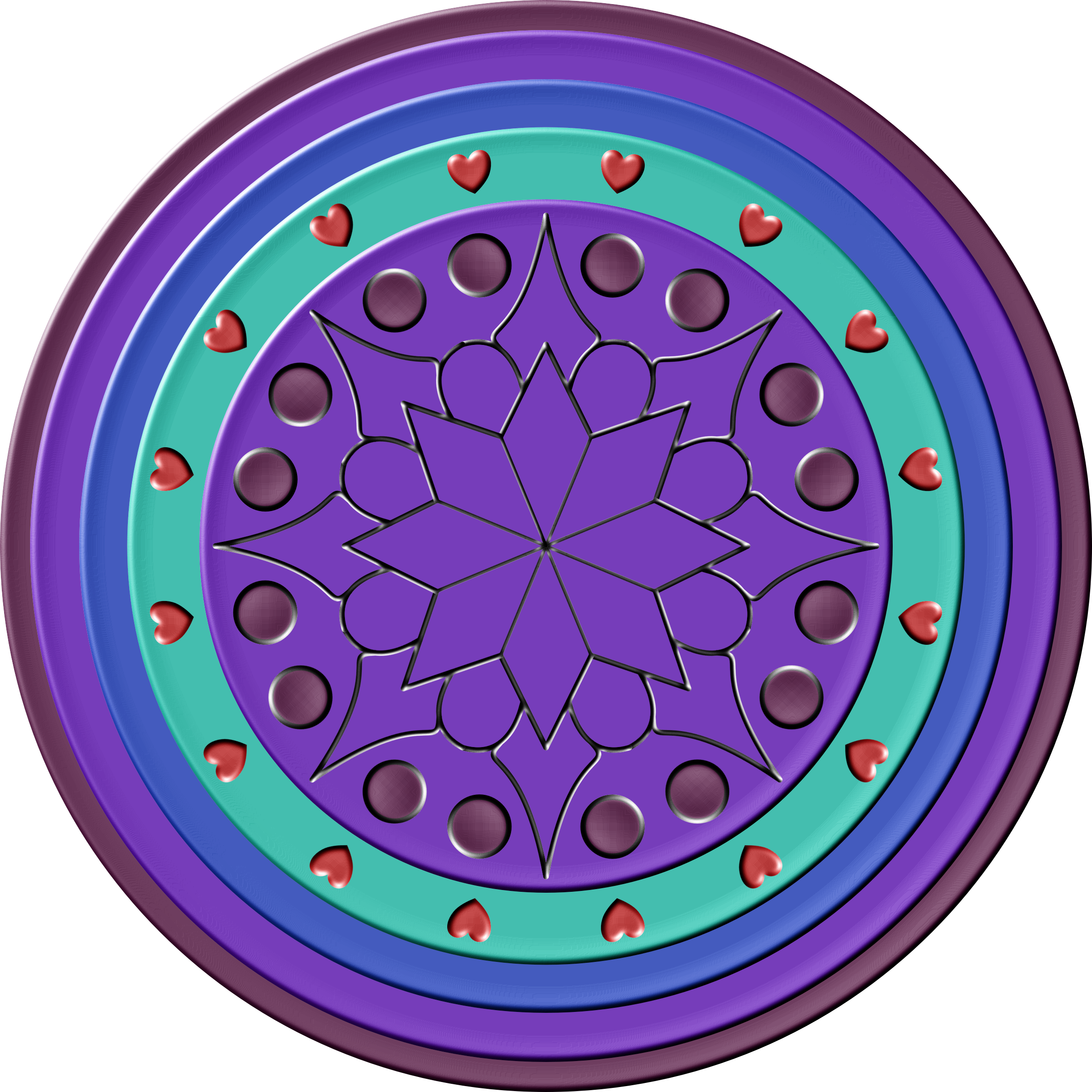 Colorful Mandala Design PNG
