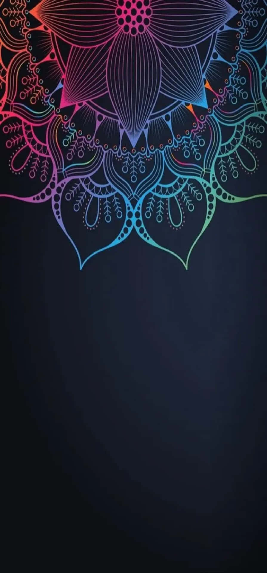 Colorful Mandala Designon Dark Background Wallpaper