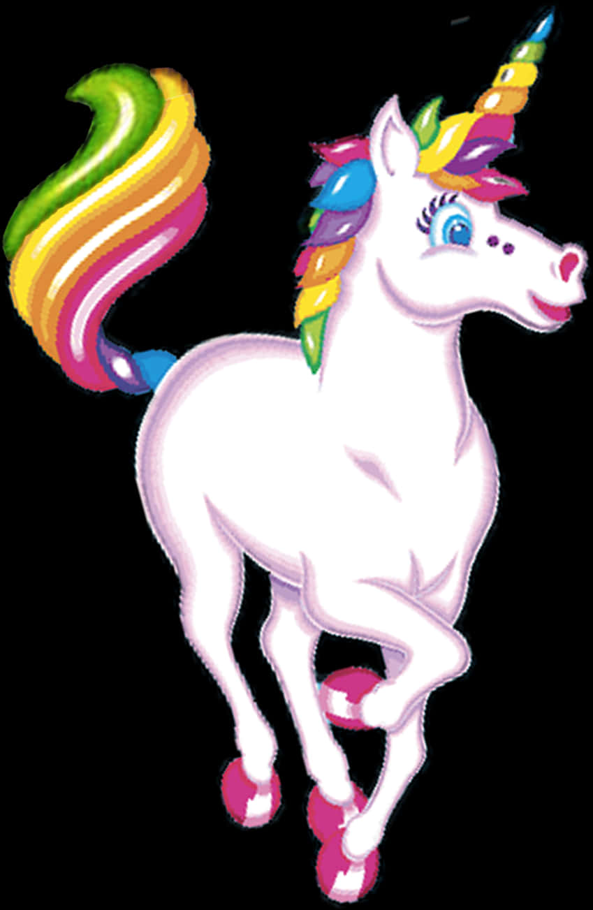 Colorful Maned Unicorn PNG