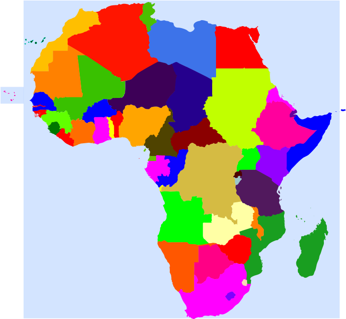 Colorful Mapof Africa PNG