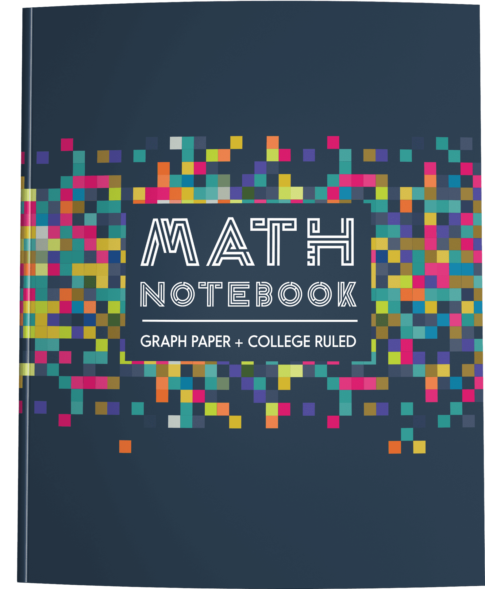 Colorful Math Notebook Cover PNG