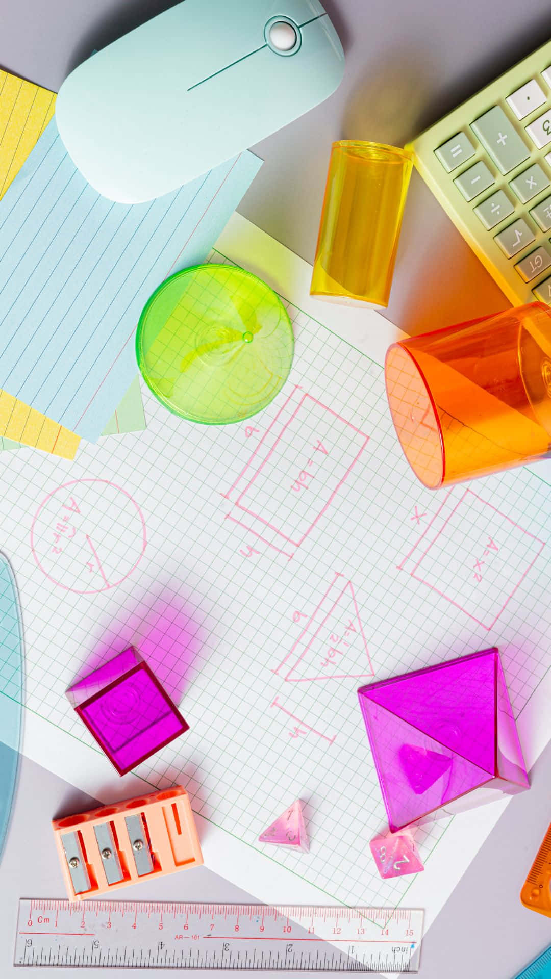 Colorful Mathematics Concept Composition Wallpaper