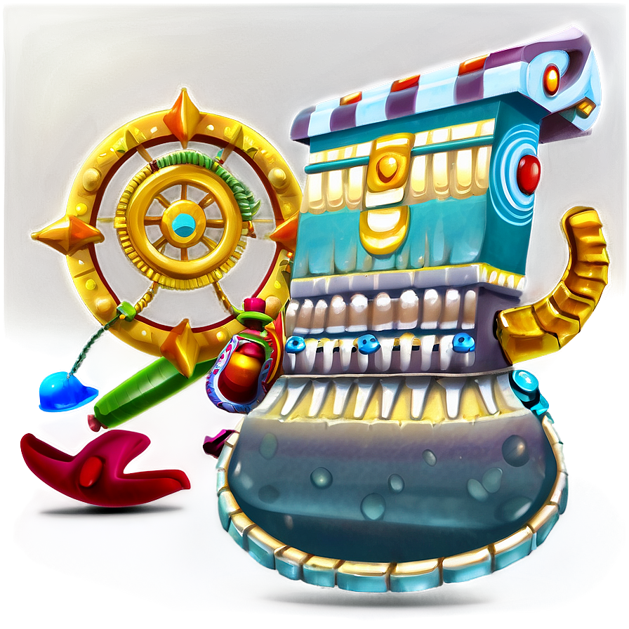 Colorful_ Mayan_ Inspired_ Robot PNG