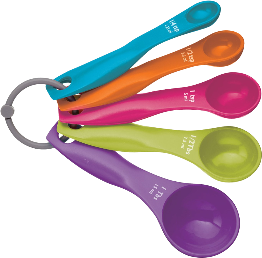 Colorful Measuring Spoons Set PNG