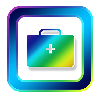 Colorful Medical Briefcase Icon PNG
