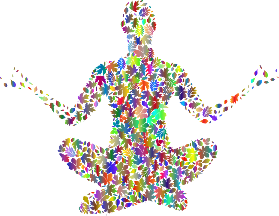 Colorful Meditation Silhouette PNG