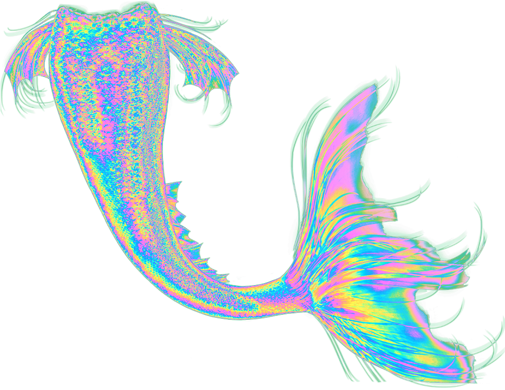 Colorful Mermaid Tail Artwork PNG