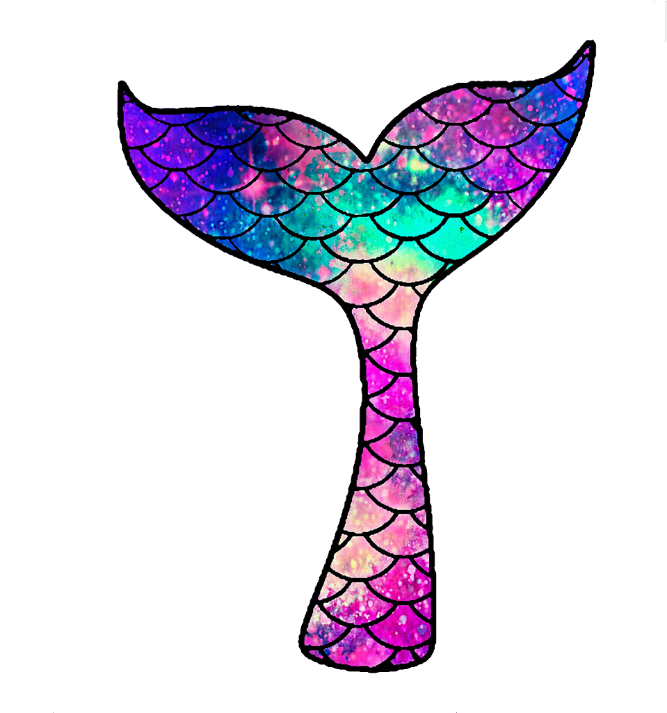 Colorful Mermaid Tail Clipart PNG