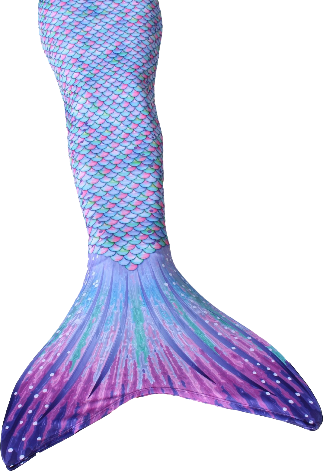 Colorful Mermaid Tail Costume Fabric PNG