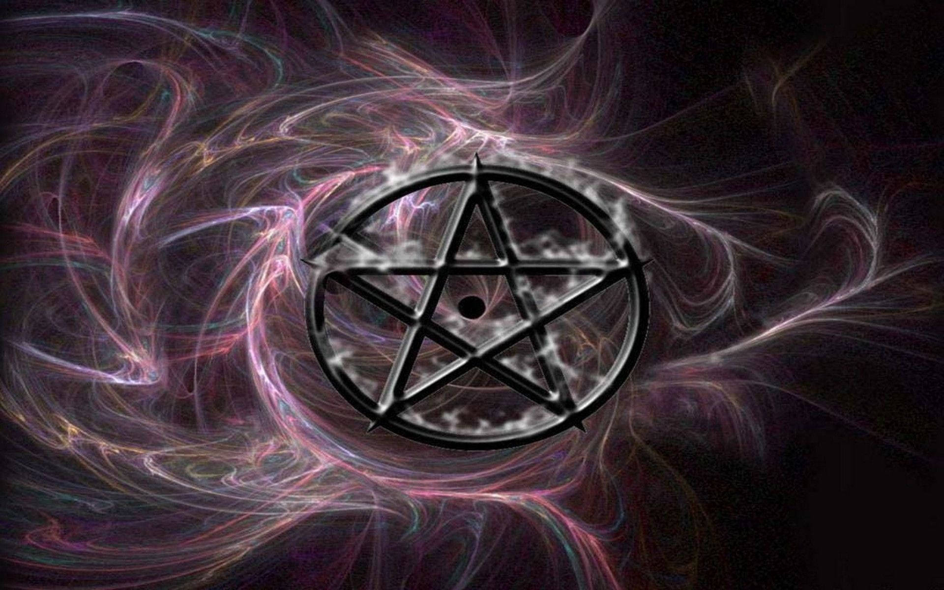 Colorful Metallic Pentagram Wallpaper