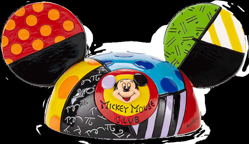 Colorful Mickey Mouse Ears Club PNG