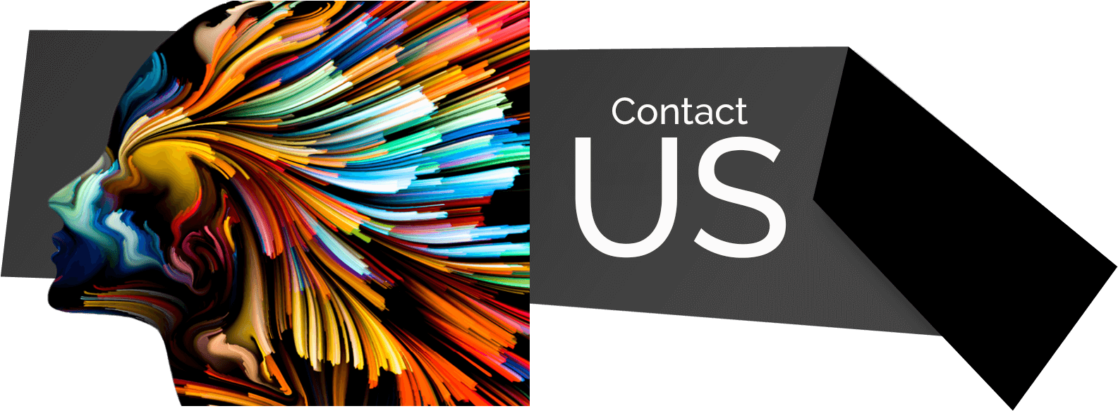 Colorful Mind Contact Us Banner PNG