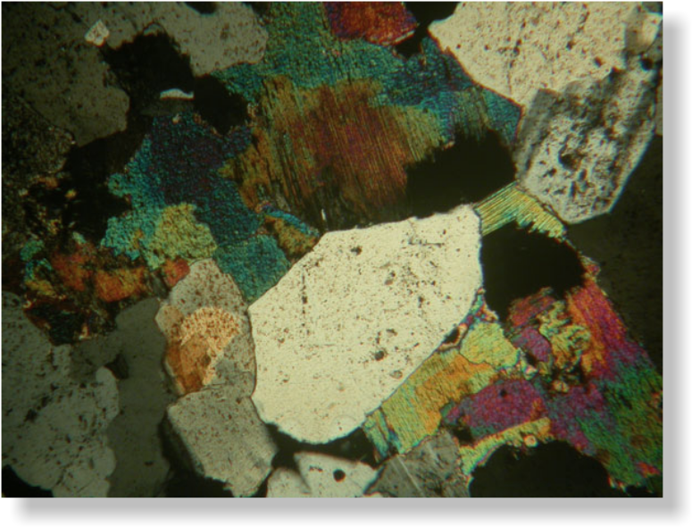 Colorful Mineral Under Microscope PNG