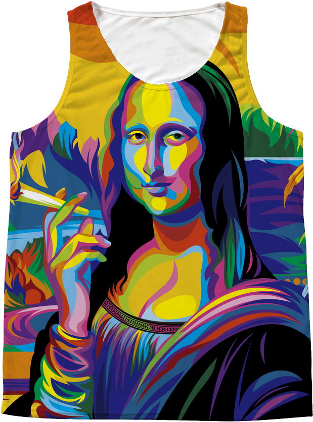 Download Colorful Mona Lisa Tank Top | Wallpapers.com