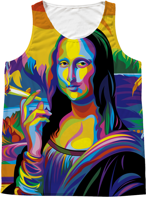 Colorful Mona Lisa Tank Top PNG