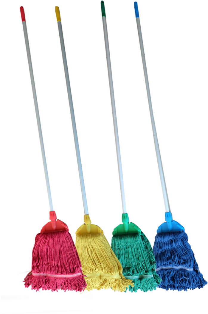Colorful Mops In A Row PNG