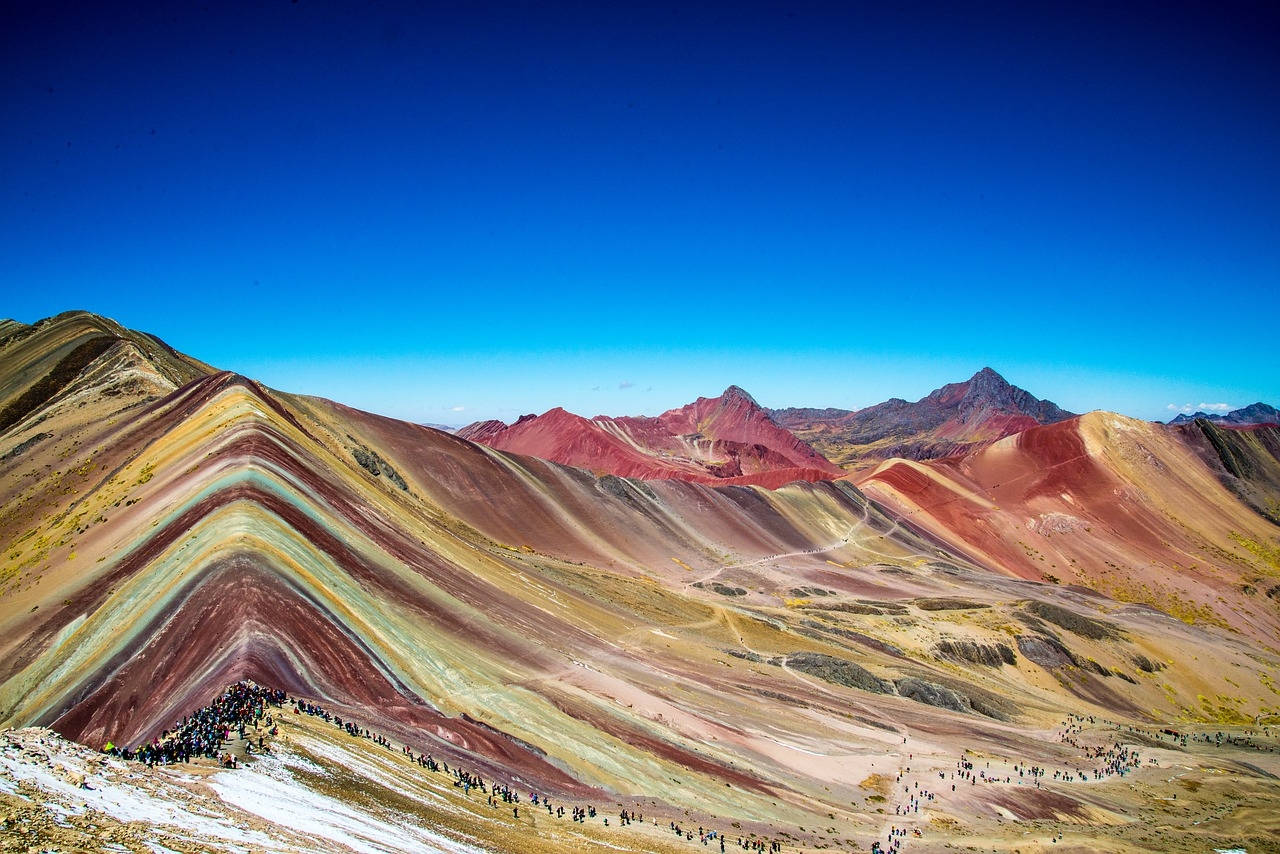 Colorful Mountains Of Vinicunca Cusco Peru Wallpaper