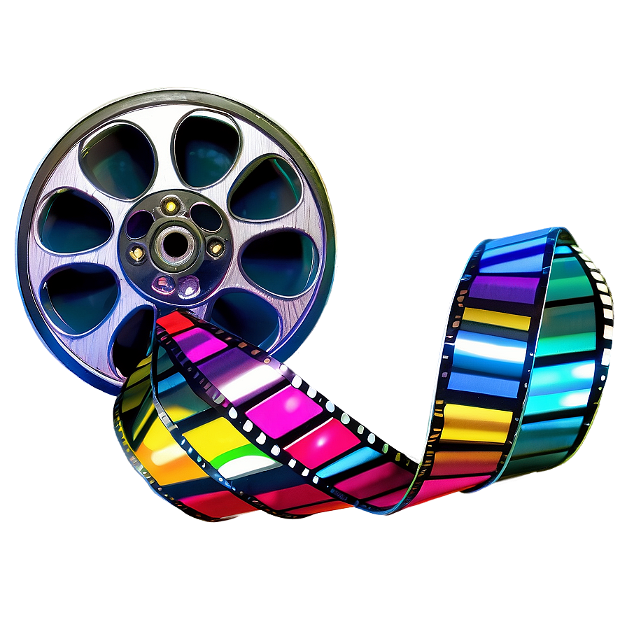 Colorful Movie Reel Graphic Png 76 PNG