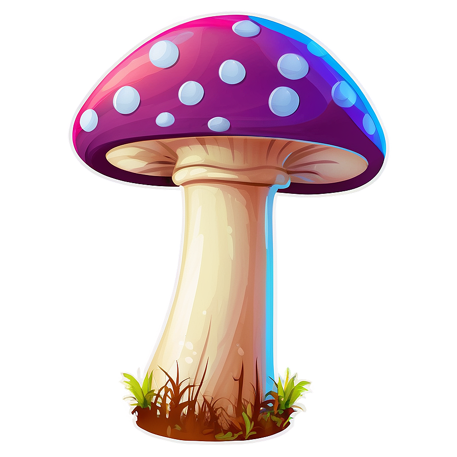 Colorful Mushroom Cartoon Png 06272024 PNG