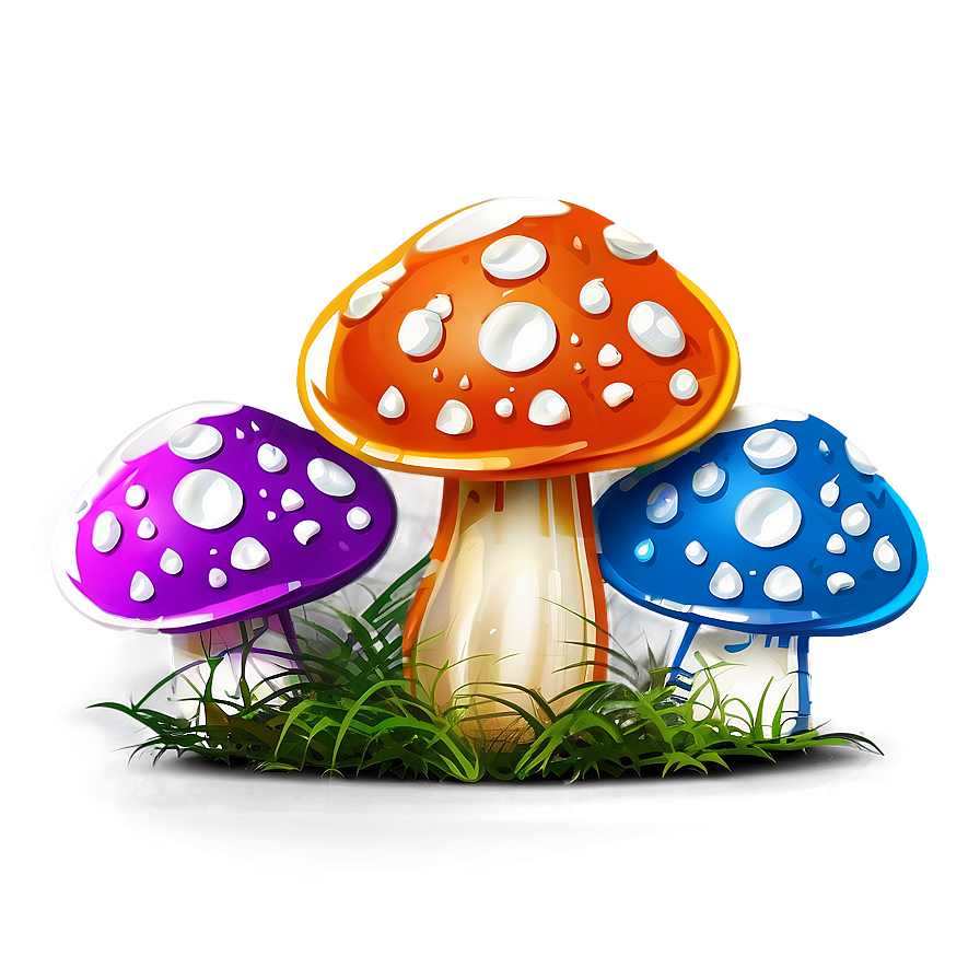 Colorful Mushroom Png Tqs PNG