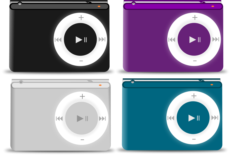 Colorful Music Players Vector PNG