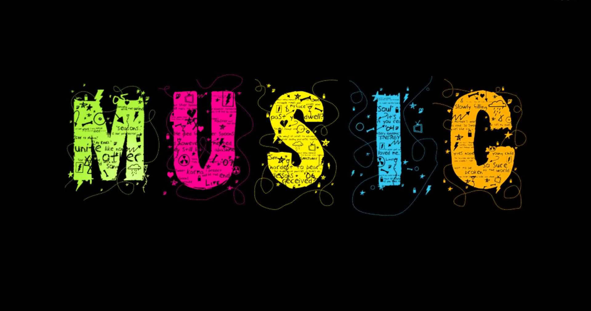Colorful Music Word