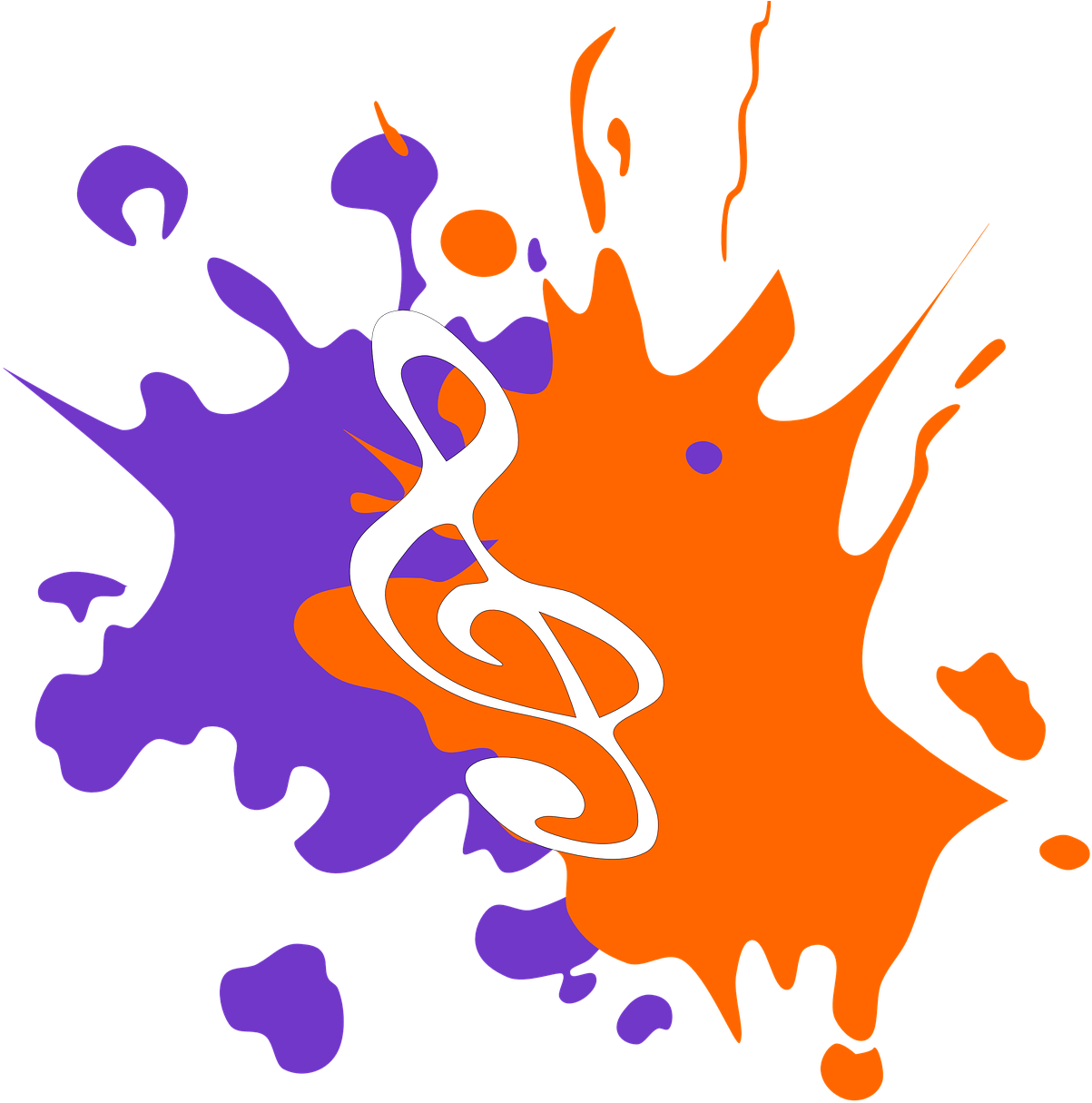 Colorful Musical Splash Graphic PNG