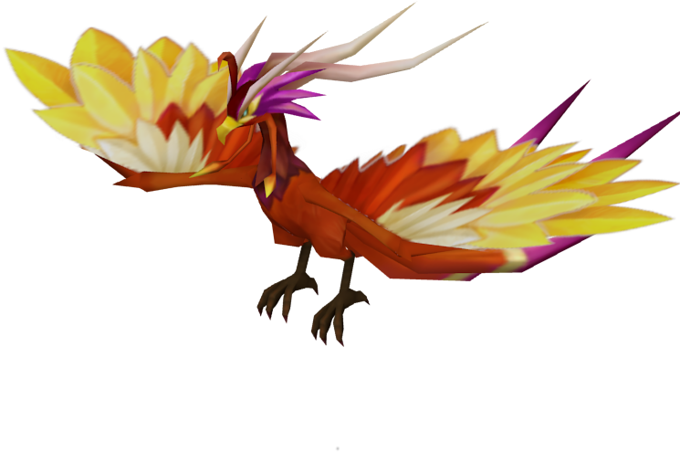 Colorful Mythical Phoenix Illustration PNG