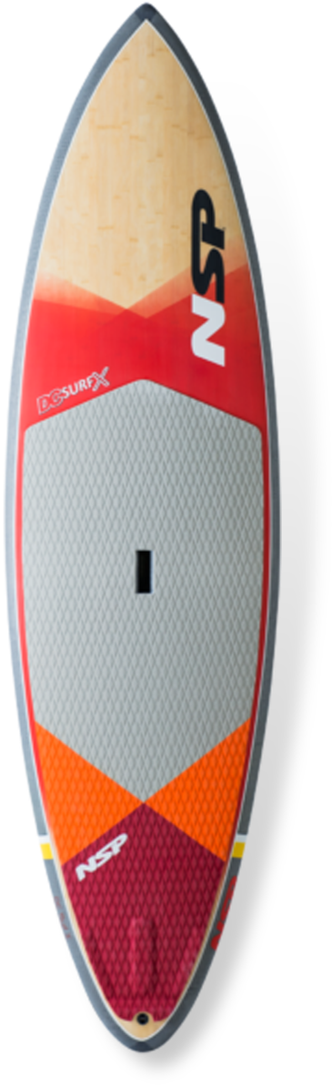 Colorful N S P Surfboard Standing PNG