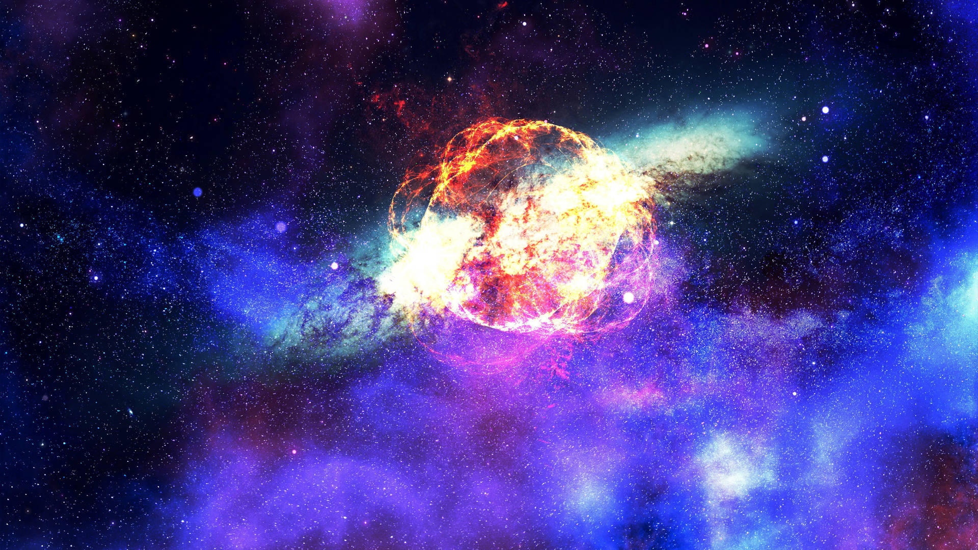 Colorful Nebula In Space Universal Wallpaper
