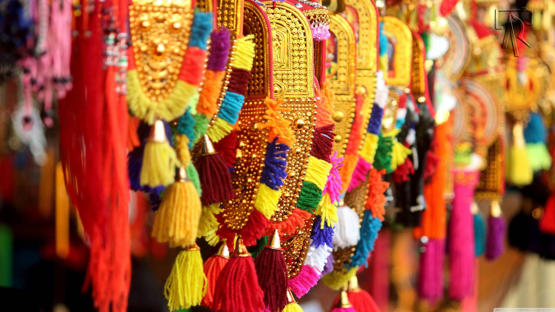 Farverige smykker i Indien Wallpaper