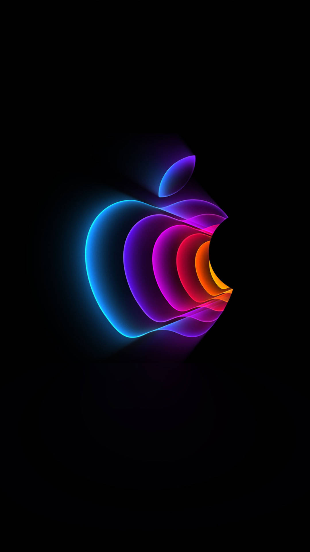 Buntesneon Apple Logo 4k Hd Für Mobilgeräte Wallpaper