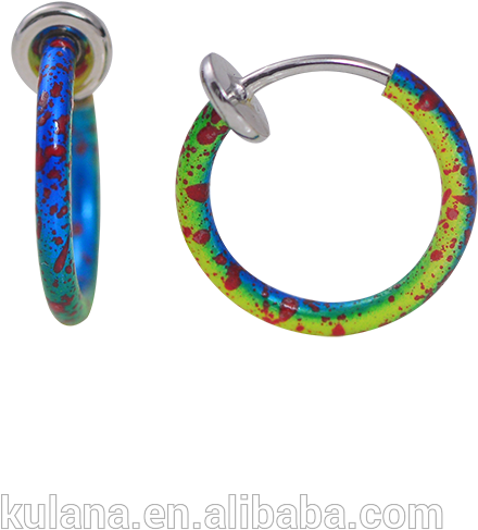 Colorful Nose Rings Unique Design PNG