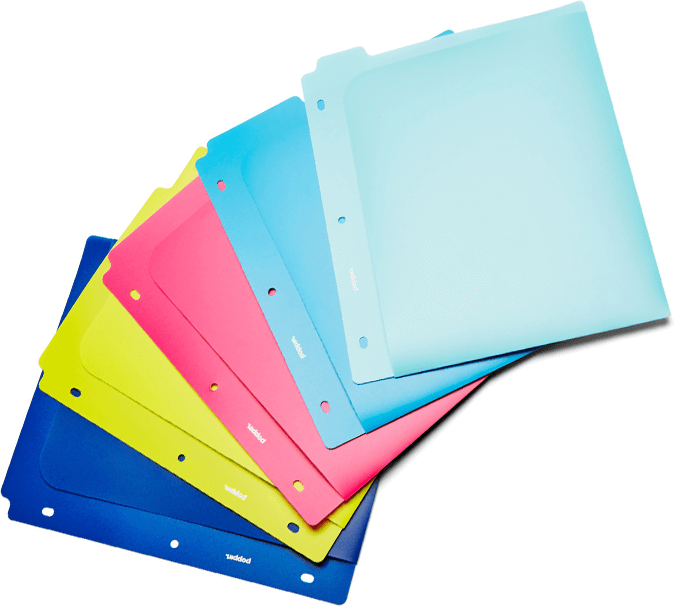 Colorful Notebook Paper Stack PNG
