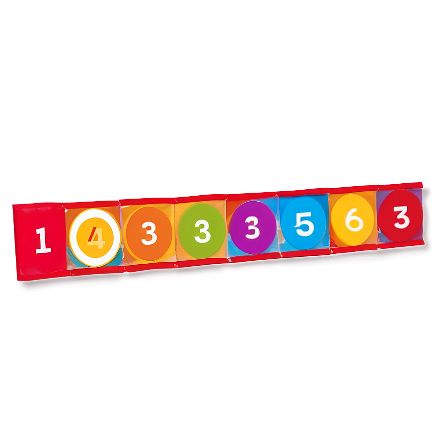 Colorful Number Line For Preschool Png Qni PNG