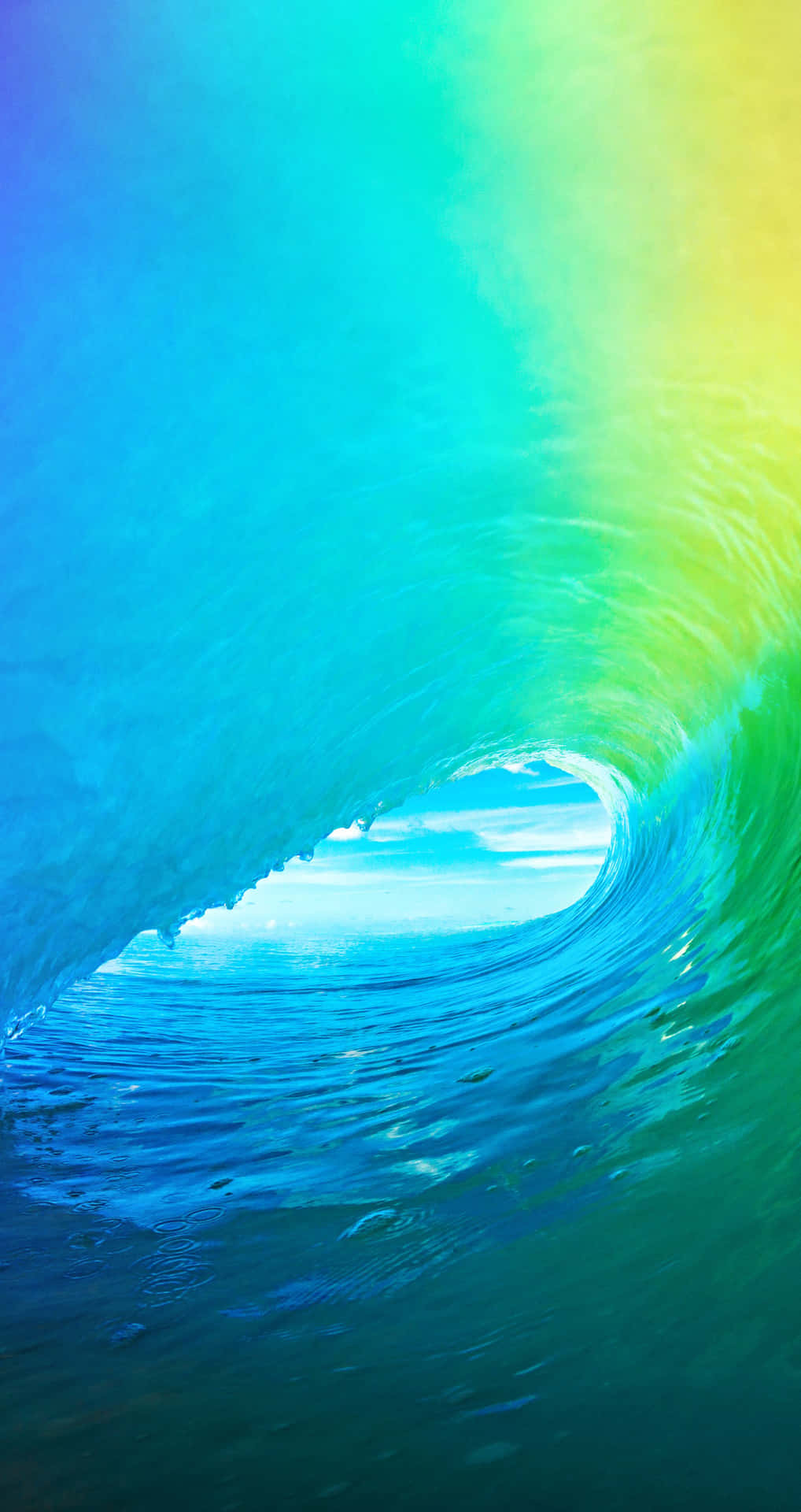 Colorful Ocean Wave Curl Wallpaper